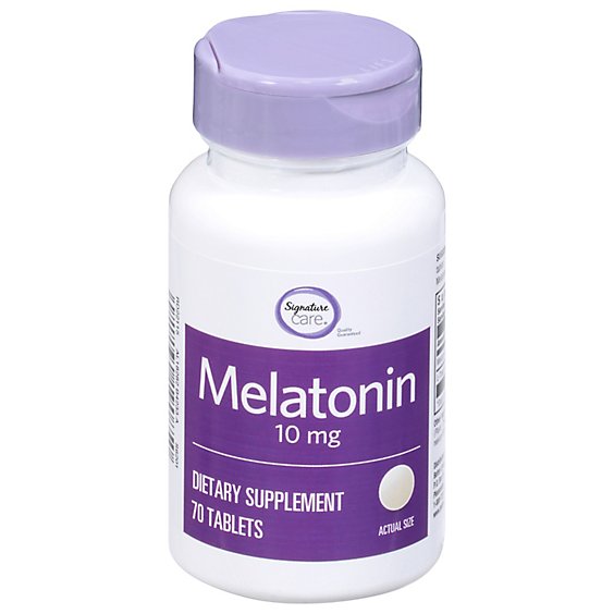 Signature Care Melatonin 10 mg Tabs - 70 Count