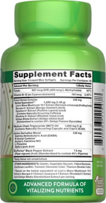 Nature's Truth Gold Series Brain Up Softgels - 60 Count - Image 2