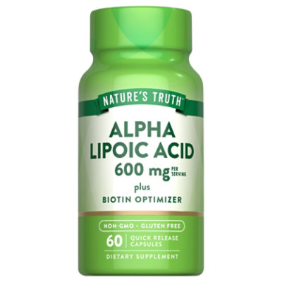 Nature's Truth Alpha Lipoic Acid 300 Mg Plus Biotin Capsules - 60 Count - Image 3