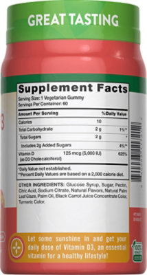 Nature's Truth Vit D 5000 IU Gummies - 60 Count - Image 2
