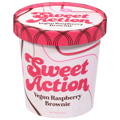 Sweet Action Ice Cream Vegan Raspberry Brownie - 16 OZ - Image 3