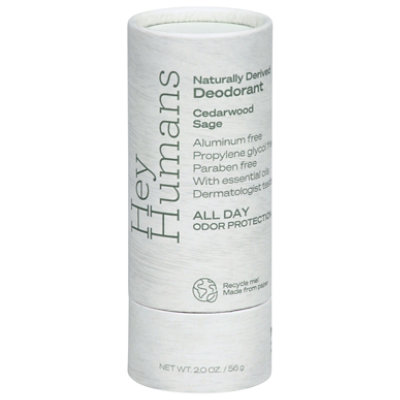 Hey Humans Natural Cedarwood Sage Deodorant - 2 Oz - Albertsons