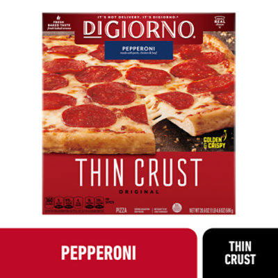 DiGiorno 12 Inch Pepperoni Original Thin Crust Frozen Pizza Box - 20.6 Oz - Image 1