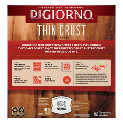 DiGiorno 12 Inch Pepperoni Original Thin Crust Frozen Pizza Box - 20.6 Oz - Image 2