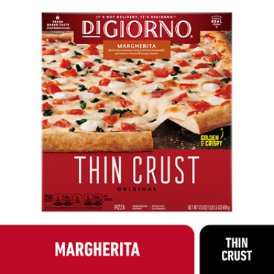 DiGiorno 12 Inch Margherita Thin Hand Tossed Frozen Pizza - 17.5 Oz - Image 1