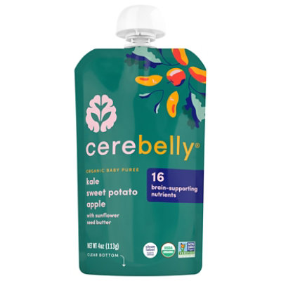 Cerebelly Pouch Kale Sweet Potato Apple Organic - 4 OZ - Image 3