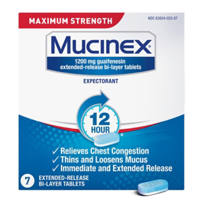 Mucinex Stregnth Expectorant 1200 mg - 7 Count - Image 3