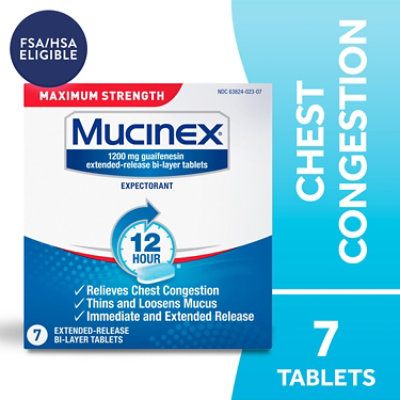 Mucinex Stregnth Expectorant 1200 mg - 7 Count - Image 2