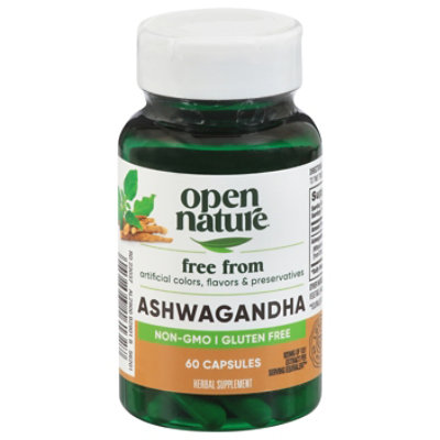 Open Nature Ashwagandha Herbal Supplement 920 Mg - 60 Count - Image 1