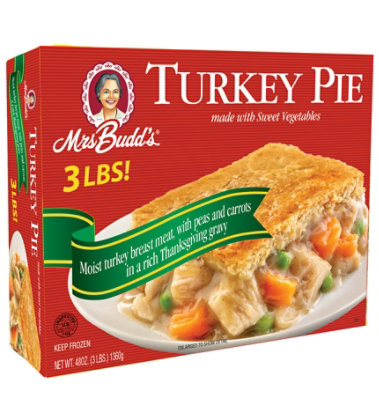 Mrs Budds Turkey Pie - 48 OZ - Image 1