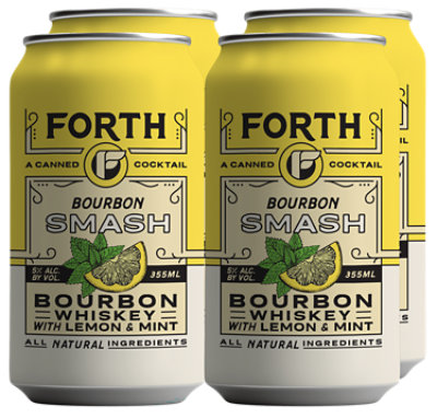 Forth Bourbon Smash Cocktail 4-12 Fl Oz Cans - 4-12 FZ - Image 1