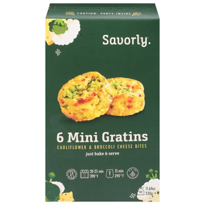 Savorly Bites Mini Gratins Cauliflower And Broccoli - 12.2 OZ - Image 3