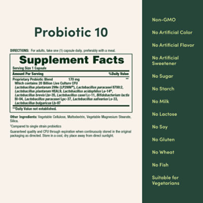 Nature's Bounty Probiotic 10 - 30 Count - Image 2