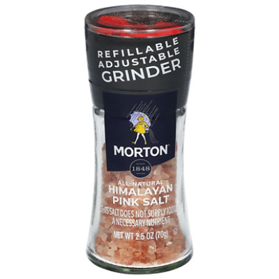 Morton Himalayan Pink Salt Grinder - 2.5 Oz - Image 1
