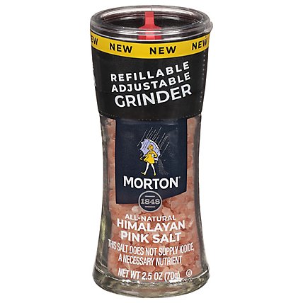 Morton Himalayan Pink Salt Grinder - 2.5 Oz - Image 1
