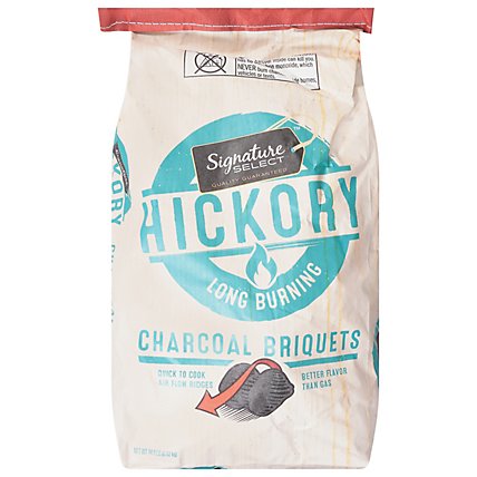 Signature Select Hickory Charcoal Briquets - 14.6 LB - Image 3