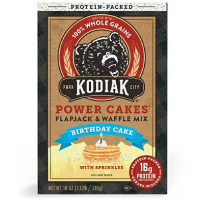Kodiak Birthday Cake Flapjack & Waffle Mix Box - 18 Oz - Image 2