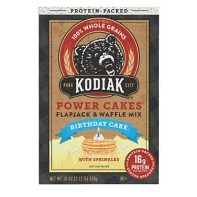 Kodiak Birthday Cake Flapjack & Waffle Mix Box - 18 Oz - Image 1