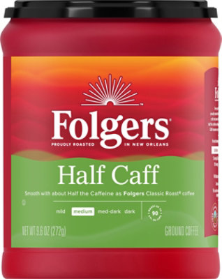 Folgers Half Caff Ground Coffee Medium Roast Canister - 9.6 Oz - Image 4
