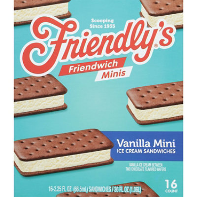 Friendly's Mini Vanilla Ice Cream Sandwiches - 16-2.25 Fl. Oz. - Image 1