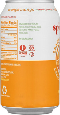 Spindrift Orange Mango Sparkling Water Can - 12 Fl. Oz. - Image 3