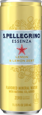 S.Pellegrino Essenza Lemon Zest Flavored Mineral Water Can - 11.15 Fl. Oz. - Image 2