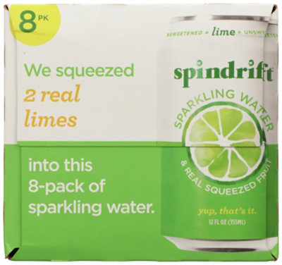 Spindrift Lime Sparkling Water Can - 12 Fl. Oz. - Image 2