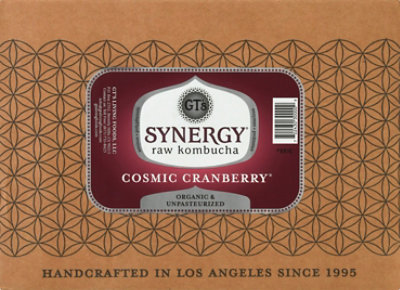 GT's Synergy Cosmic Cranberry Kombucha - 12-16 Fl. Oz. - Image 2