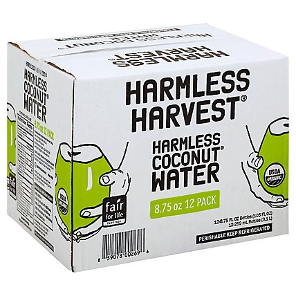 Harmless Harvest Organic Coconut Water - 12-8.75 Fl. Oz. - Image 1