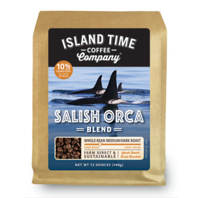 Island Time Coffee Company Salish Orca Blend Coffee - 12 Fl. Oz. - Image 1