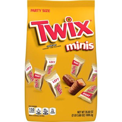 Twix Miniature Party Size Stand Up Pouch Chocolate - 35.6 Oz