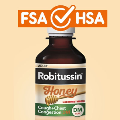 Robitussin Honey Maximum Strength Cough & Chest Congestion Dm - 8 Oz - Image 8