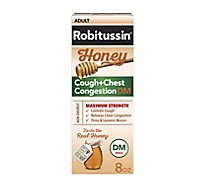Robitussin Honey Maximum Strength Cough & Chest Congestion Dm - 8 Oz