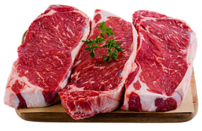 USDA Choice Beef New York Steak Boneless from Ranches in the Pacific Northwest VP - 3 lbs. - Image 1
