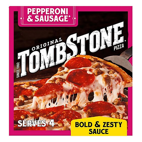 Tombstone Pepperoni And Sausage Frozen Pizza - 18.4 Oz