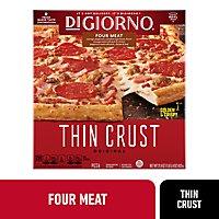 DIGIORNO 12 Inch Classic Thin Crust Four Meat Frozen Pizza Box - 23.4 Oz - Image 1