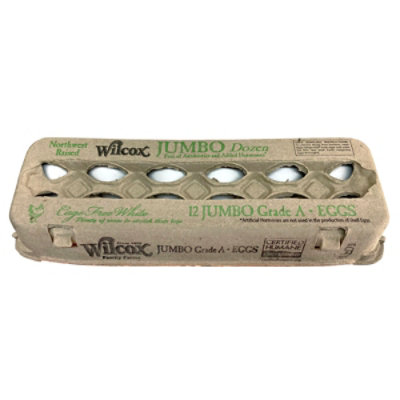 Wilcox Eggs Cage Free Jumbo White - 12 CT - Image 1