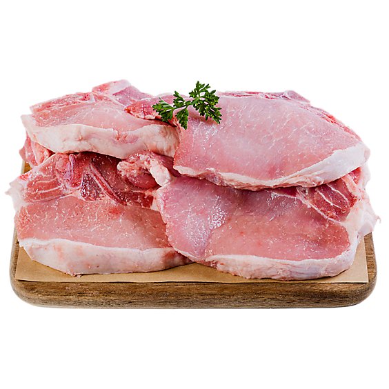 Haggen Pork Loin Chops Bone-in All Natural Raised in the USA VP- 3.5 lbs.