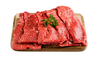 USDA Choice Beef Bottom Round Steak Thin Cut Boneless from Ranches in the Pacific NW - 2.5 lbs. - Image 1