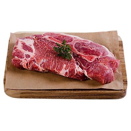 Haggen Pork Shoulder Blade Steak Bone-In All Natural Raised in the USA - 1 lb. - Image 1