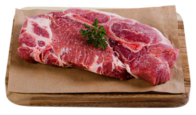 Haggen Pork Shoulder Blade Steak Bone-In All Natural Raised in the USA - 1 lb. - Image 1