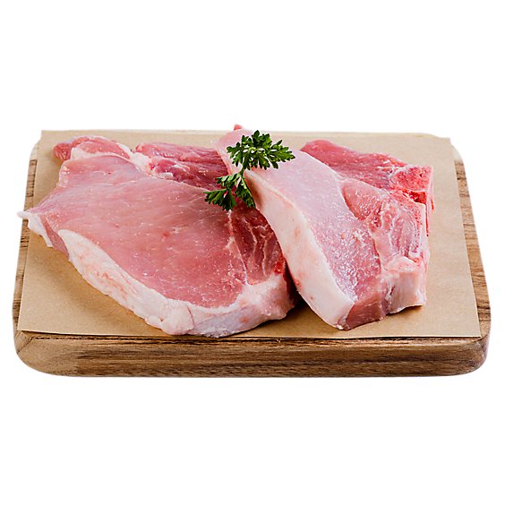 Haggen Pork Loin Chops Bone-in All Natural Raised in the USA - 1 lb.