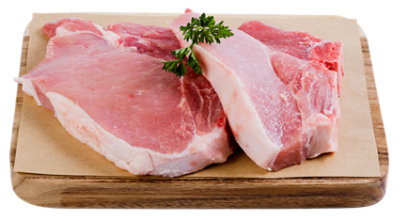 Haggen Pork Loin Chops Bone-in All Natural Raised in the USA - 1 lb. - Image 1