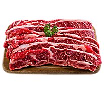 USDA Choice Beef Chuck Short Ribs Flanken Style Thin Cut Bone-in from Ranches in the PNW VP - 3 lbs.