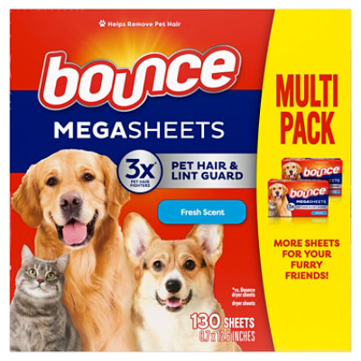 Bounce Dryer Sheets Pet Hair & Lint Guard Fresh Scent - 130 CT - Image 7