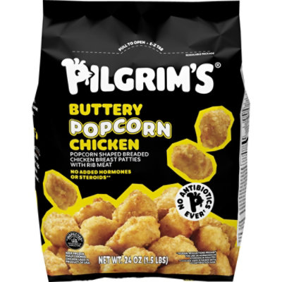 Pilgrim's Buttery Mini Nugget Shaped Breaded Chicken Breast Patties with Rib Meat - 24 Oz - Image 1