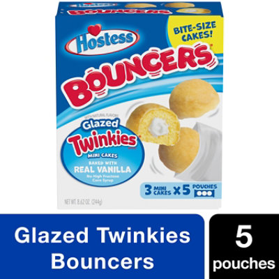 Hostess Bouncers Glazed Twinkies Packable Pouches Perfect for