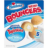 Hostess Bouncers Glazed Twinkies Packable Pouches Perfect for Lunchboxes 5 Count - 8.62 Oz - Image 1