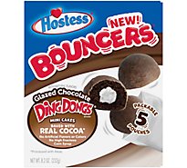 Hostess Bouncers Glazed Chocolate Ding Dongs Packable Pouches for Lunchboxes 5 Count - 8.2 Oz