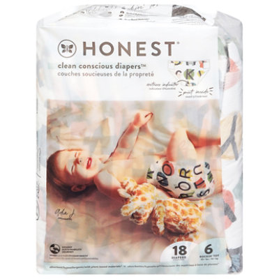 The Honest Company All The Letters Size 6 Diapers - 18 Count - Image 1